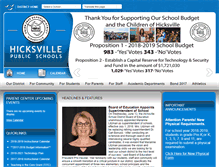 Tablet Screenshot of hicksvillepublicschools.org